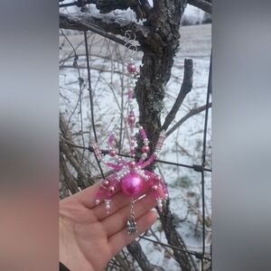 Pink Spider Ornament